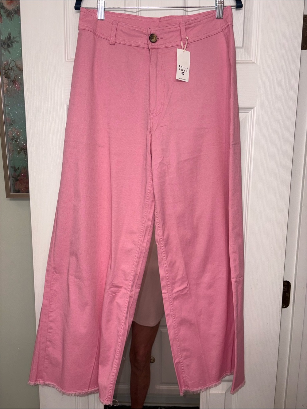 Billabong Pink Cropped side kick pant NWT